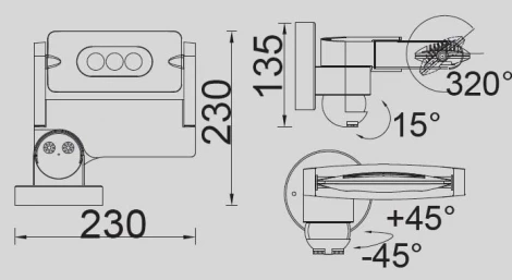 Настенный светильник уличный Oasis Light W6144S-1-PIR