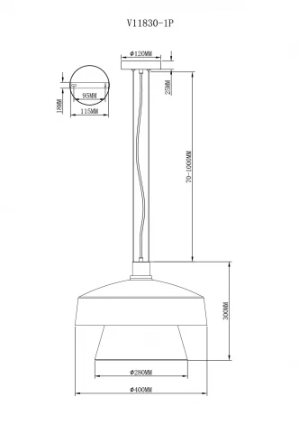 Подвесной светильник Moderli Takoma V11830-1P