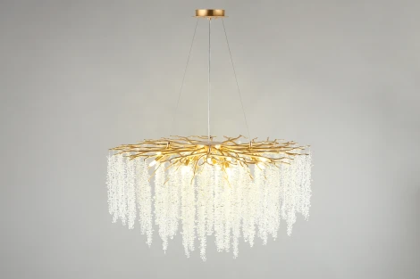 Подвесная люстра Aployt Paulina APL.848.03.15 (220V, хрусталь, на тросе, ветки)