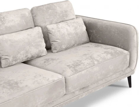 Диван Amsterdam трехместный ОГОГО (арт.786589), (Велюр,Ткань/Серый)