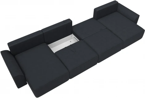 Диван п-образный Лига-048 НПБ лонг Лига Диванов (Замша) арт.128359