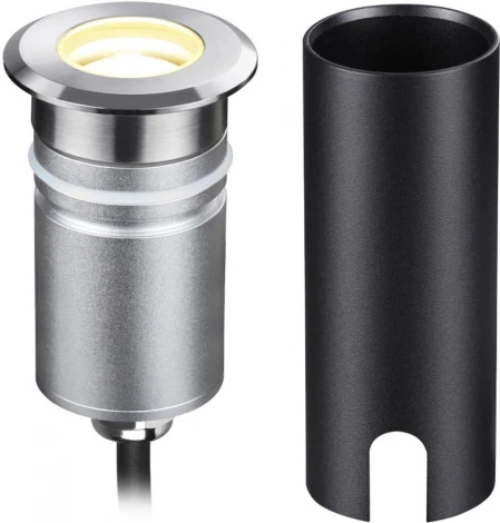 Встраиваемый грунтовый светильник Odeon Light Ingro 6660/1GL3 черный/металл IP67 LED 3W 3000K 12V/24V (нужен драйвер 357781/357782) (круглые)