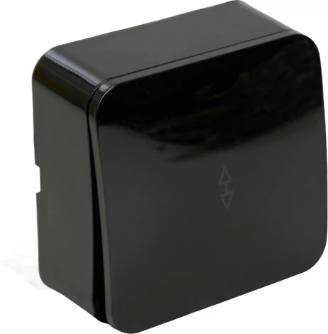 Переключатель одноклавишный (черный) Stekker София 49387