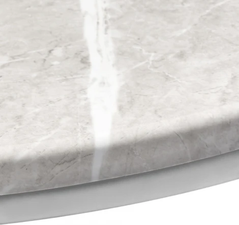 Набор кофейных столиков Bradex Home Tango бежевый мрамор с белыми ножками, 2шт (RF 0611)