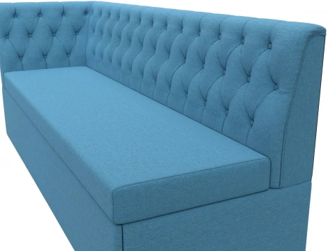 Диван кухонный Маркиз с углом слева (Голубой/Рогожка) Лига Диванов арт.123180L