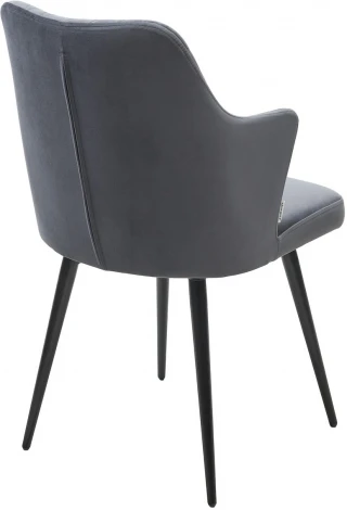 Стул M-City HERMAN 360 град. BM-3 ТЕМНО-СЕРЫЙ, велюр / черный каркас