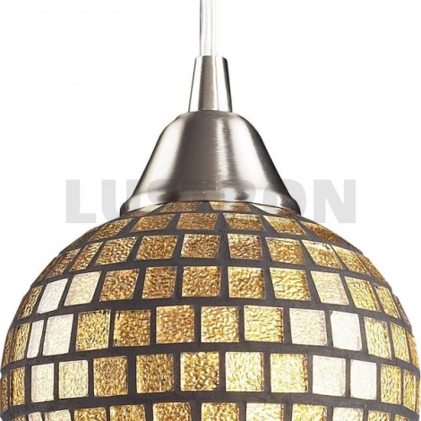 Подвесной светильник N-Light 528 528-1GLD satin nickel / gold leaf mosaic