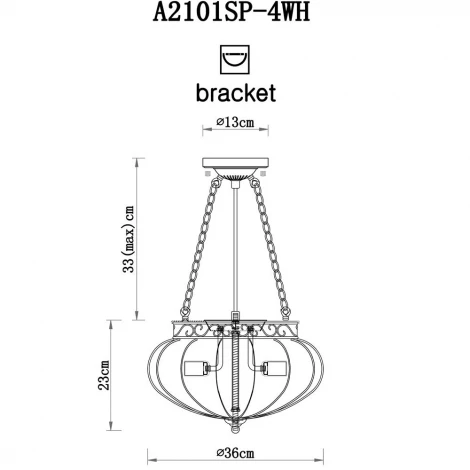 Подвесной светильник Arte Lamp Venezia A2101SP-4WH