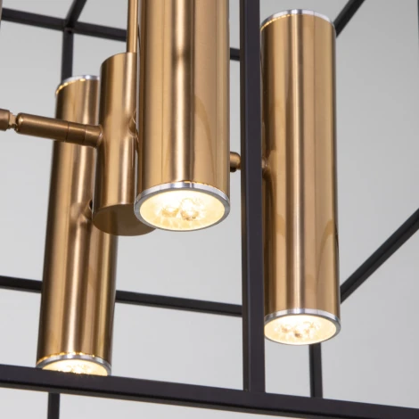 Потолочная люстра на штанге Adamson 70142/8 латунь Eurosvet (220V, куб)