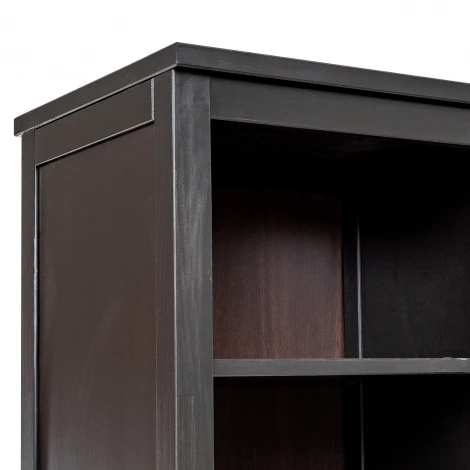 Leset Стеллаж "Мира" 490 (Стеллаж 490) (Массив сосны/Черный) арт.2500000203428