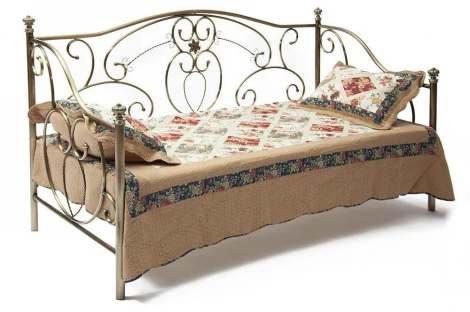 Кровать металлическая JANE 90*200 см (Day bed), Античная медь (Antique Brass) Tetchair 9725