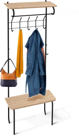 Вешалка SHT-HW1 черный муар/дуб беленый Sheffilton 5470527301