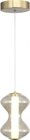 Подвесной светильник ST Luce Spine SL6136.203.01 золото/коньячный LED 1*6W 3000K (220V, на проводе)