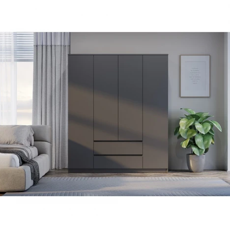 Шкаф БТС для одежды и белья Симпл ШК-13, графит