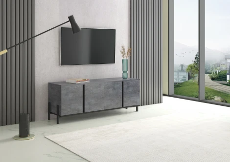 Ивару НЕКСТ - 1 тумба ТВ Камень темный, Черный