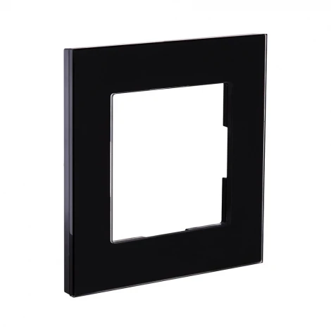 Рамка 1-постовая стекло черный Kollinger Asthetik AS1BK