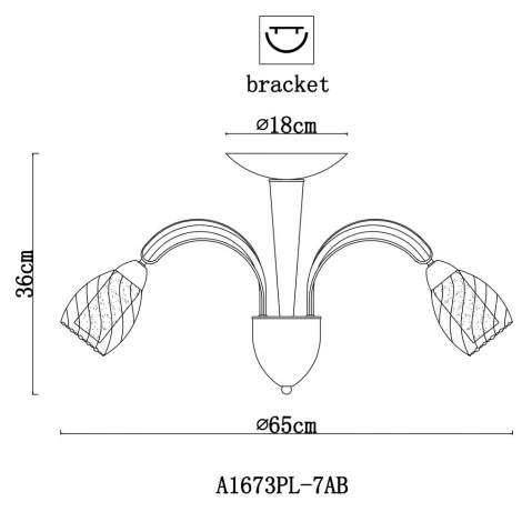 Потолочная люстра Arte Lamp Tempesta A1673PL-7AB