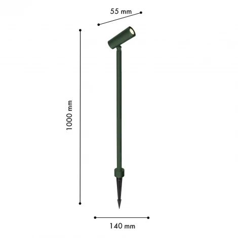 Уличный грунтовый светильник Favourite Micron 4811-1F LEDx18W 3000K IP65