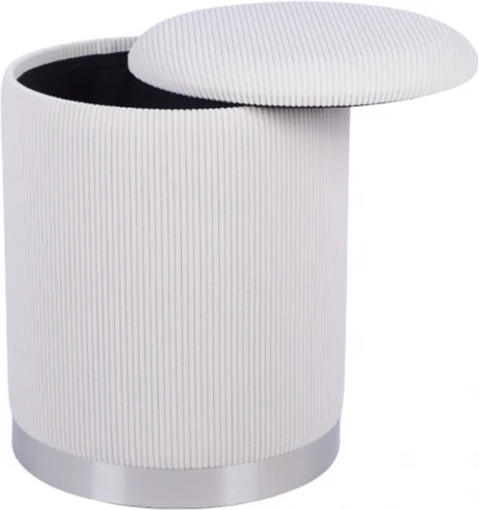 Пуф Stool Group Эмили с ящиком серебро вельвет серый арт.УТ000040196