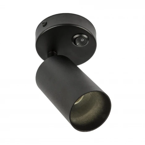 Спот накладной Fametto Sotto DLC-S620 GU10/B BLACK с выключателем на корпусе