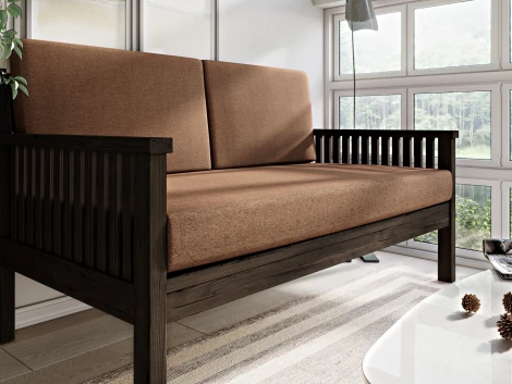 Диван Arsko Норман М венге коричневая рогожка