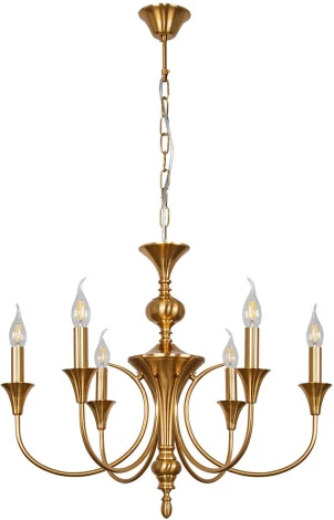 Подвесная люстра Arte Lamp Collinetta A4094LM-6PB (220V, на цепи, подсвечник, свеча)