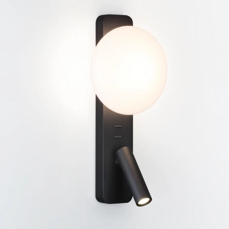 Настенный светильник для чтения со спотом Odeon Light Albergo 7048/5WL металл/акрил черный IP20 LED 1*5W (220V, выключатель)
