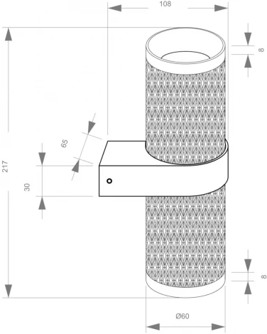 Настенный светильник (бра) Focus Design GU10х2 7Вт IP 20 Maytoni Technical C069WL-02W (220V, круглые)