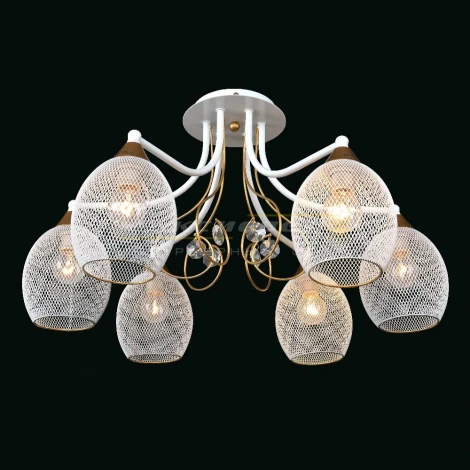 Потолочная люстра Максисвет 8570 1-8570-6-WH+GL Е14
