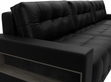 Диван прямой с полками Лига-053 НПБ Лонг Лига Диванов (Экокожа) арт.128920