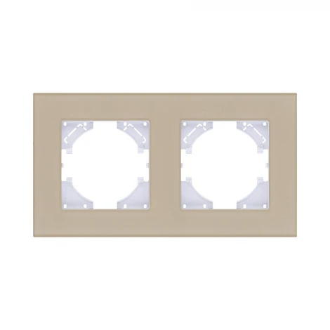 Рамка 2-постовая стекло золотой Kollinger Reflex MG RM2GD