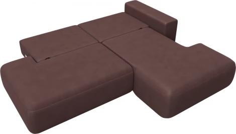 Диван угловой Лига-036 НПБ Модерн правый угол Лига Диванов (Замша) арт.127779