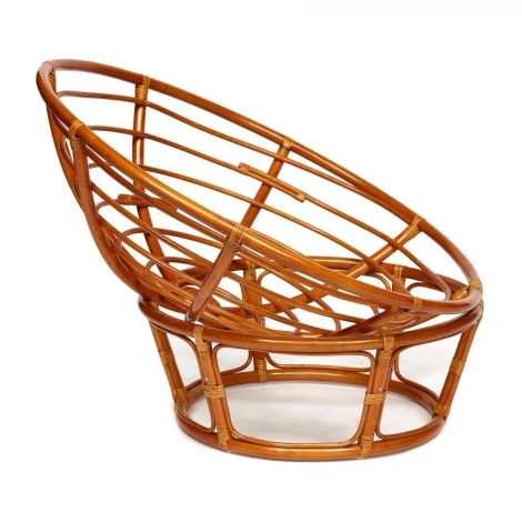 Кресло PAPASAN/ПАПАСАН 23/01 W /с подушкой/ диаметр подушки 125см, 115х101х104см, коньячный, ткань коричневый, 3м7-147 Tetchair 13731