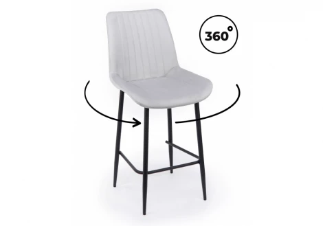 Барный стул Седа 360 светло-серый (zd 960) / черный np 632587