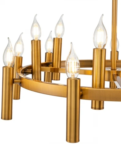 Потолочная люстра большая на штанге Leonardo 2156/05/15P Stilfort (220V, свеча)