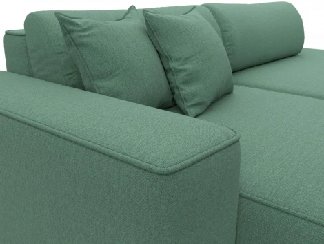 Диван угловой Лига-065 БП угол левый (ДСП,Рогожка/Зеленый) Лига Диванов 134787L