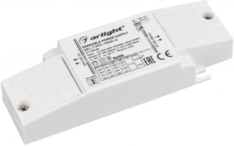 Блок питания ARJ-7-PFC-TRIAC-A (7W, 350-500mA) (IP20 Пластик) 028188 Arlight ARJ