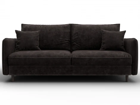 Диван прямой Лига-064 НПБ (ДСП/Дерево/Велюр/Коричневый) Лига Диванов 129625