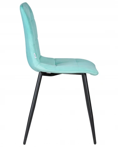 Стул обеденный DOBRIN CHILLY (Мятный Holland 50, основание черное) 005 CHILLY, цвет сиденья Мятный основания черный