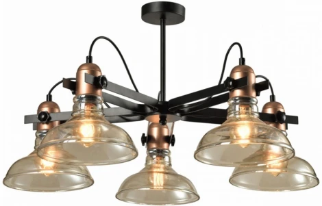 Потолочная люстра на штанге Imex MD.20552-5-S-BK+AB