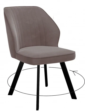 Стул DikLine 232 поворотный B5 LATTE, ножки черные