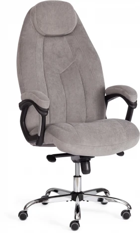 Компьютерное кресло игровое Tetchair BOSS (Флок/Серый)