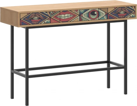 Стол консольный Boho Color ОГОГО (арт.769637), (ЛДСП,Металл/Дуб Корбридж)