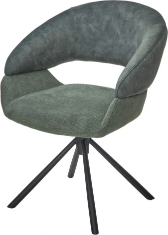 Стул M-City EMBER 360 град. поворот. 7525-156 Зеленый, велюр/ ENJOY-355 Зеленый, ткань/ Черный