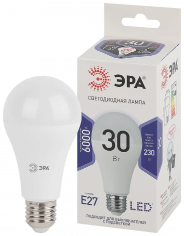Лампочка светодиодная E27 30W ЭРА LED A65-30W-860-E27