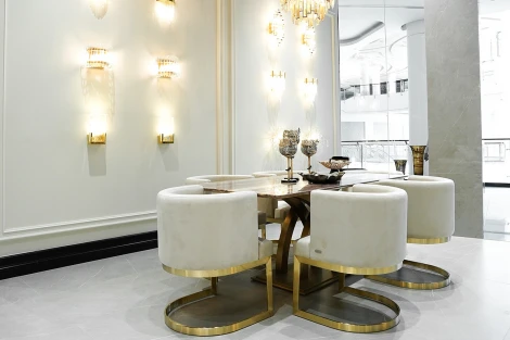 76AR-612GOLD-CR Стул велюр св.бежевый/матовое золото 58*59*78см Garda Decor