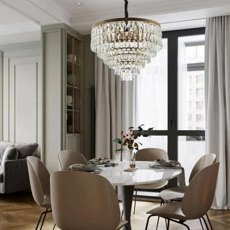 Подвесная люстра хрустальная Modelux MODELUX ML.844.12 GD