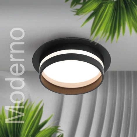 Встраиваемый светильник под лампу GX53 черный Wolta Moderno WDL-GX53/01BL