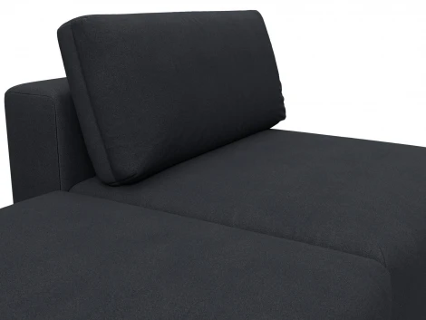 Модули диван и пуф Лига-060 НПБ (ЛДСП,Брус,Фанера,Замша/Темно-серый) Лига Диванов 129597