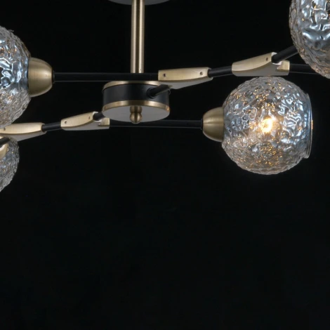 Потолочная люстра на штанге ILLUMICO IL0253-6CSQ-79 BK AB (220V)